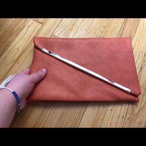 Muted Coral Modern Clutch